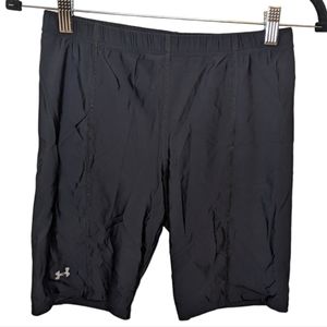 Under Armour Kid's Solid Black Nylon Pull-On Athletic Shorts 🖤